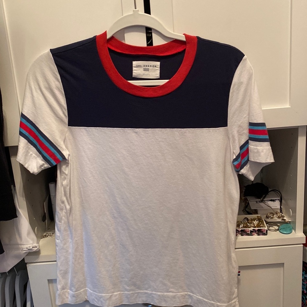 Sol Angeles cotton colorblock tee small
